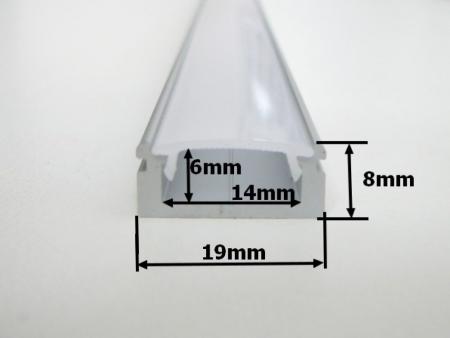 LED profil N8 nástěnný stříbrný